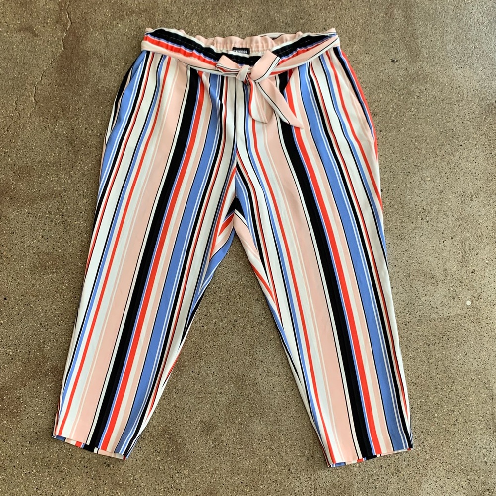 Express Wide Leg Multi-Color Pants NWT